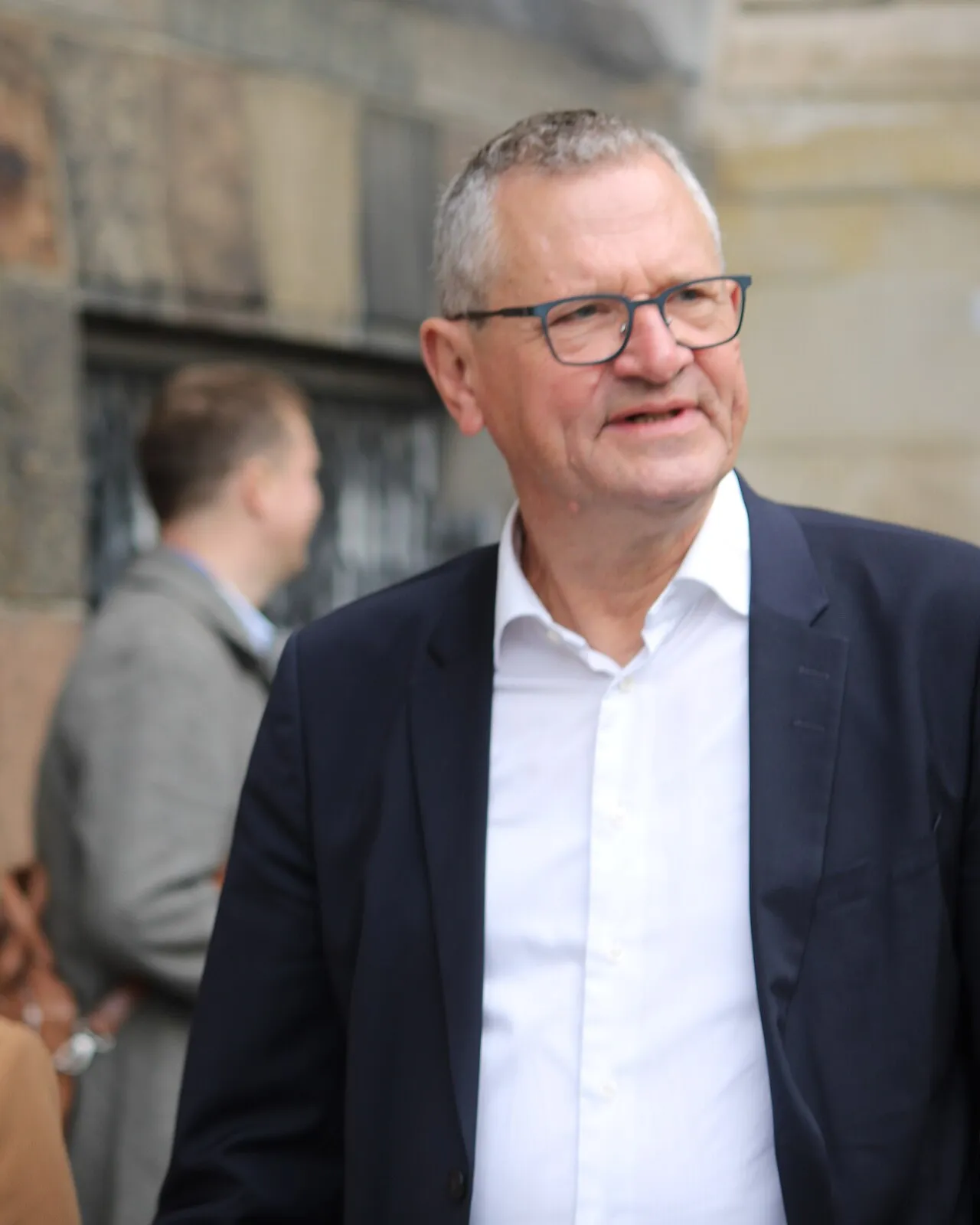 Henrik Frandsen bij Christiansborg tijdens de opening van het Folketing.