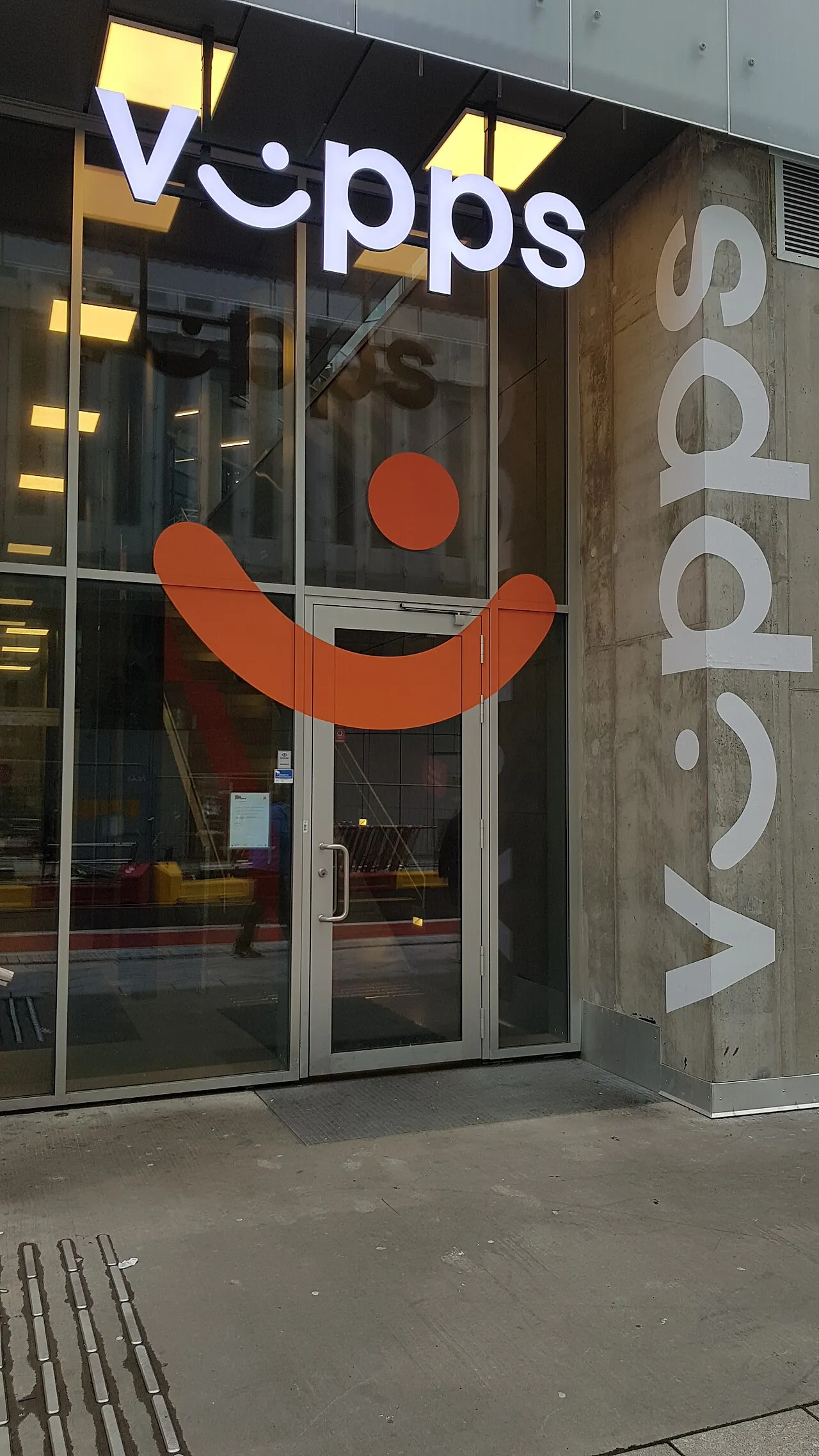 Hoofdkantoor van Vipps, het bedrijf achter de omgedoopte app MobilePay, in Oslo
